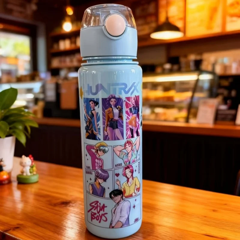 Kawaii Cartoon Water Bottle Large Capacity Sports Bottle for Kids Girls - A064