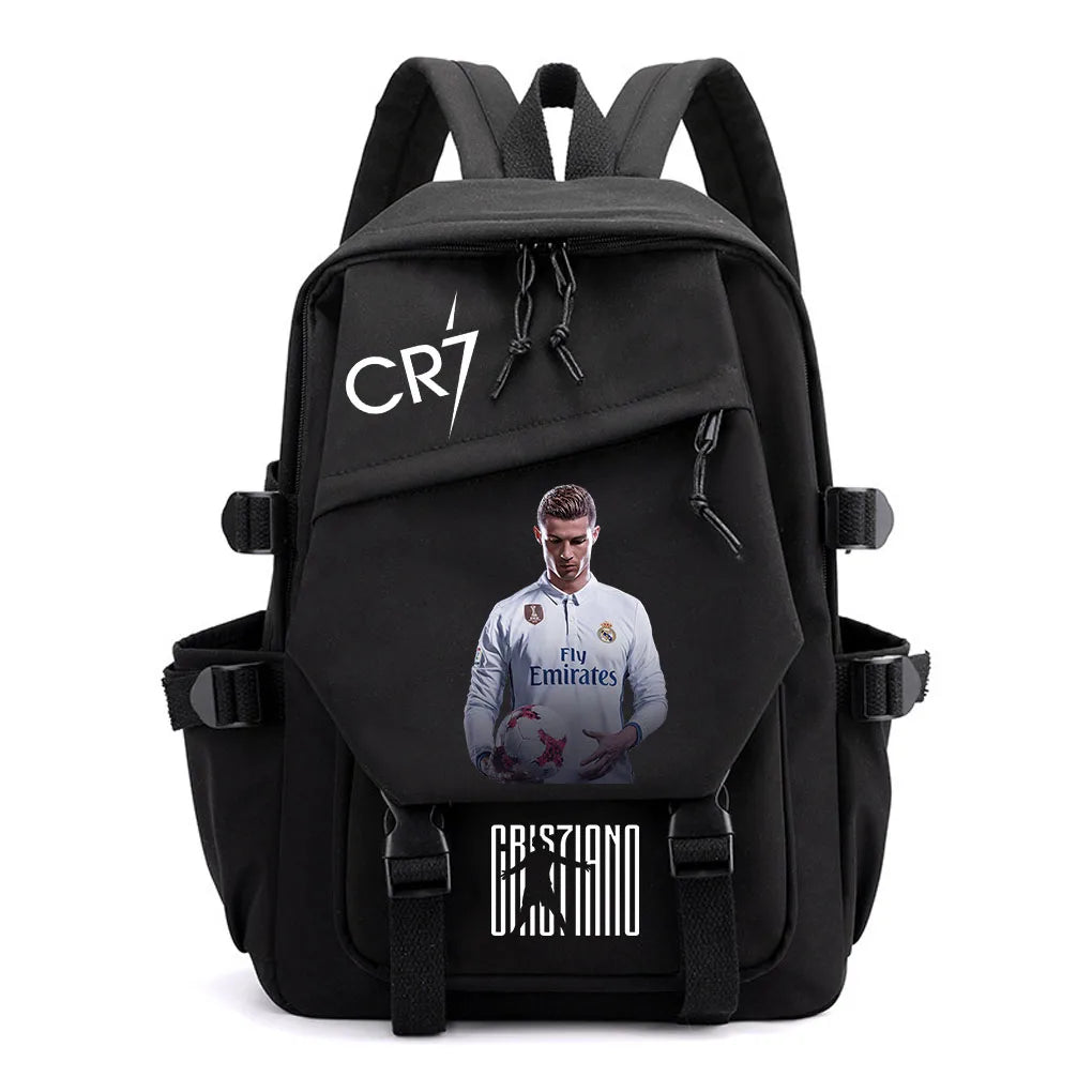 Football Style 15" Waterproof Backpack Student Laptop School Bag - A052