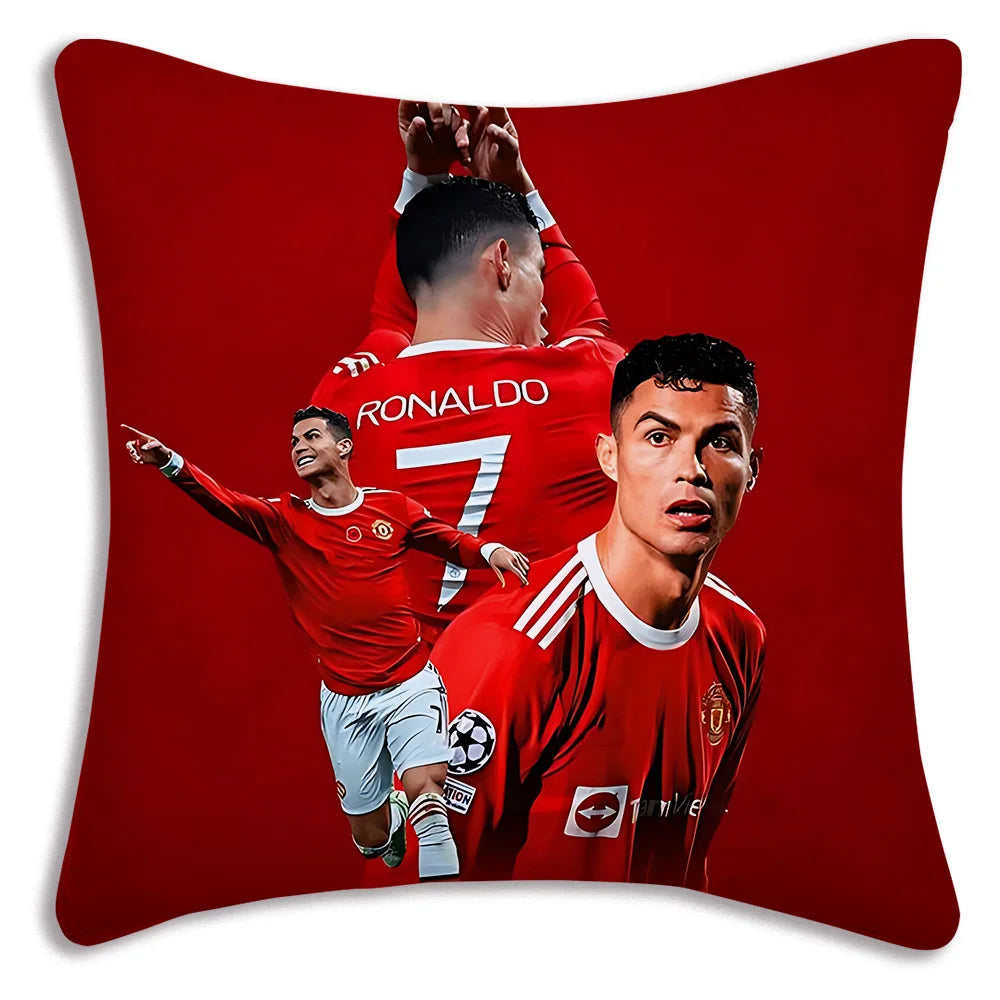 Football Star Cushion Cover No.7 – Cartoon Plush Pillow Case Double-Sided Sofa Cushion Cover for Kids Room - A049