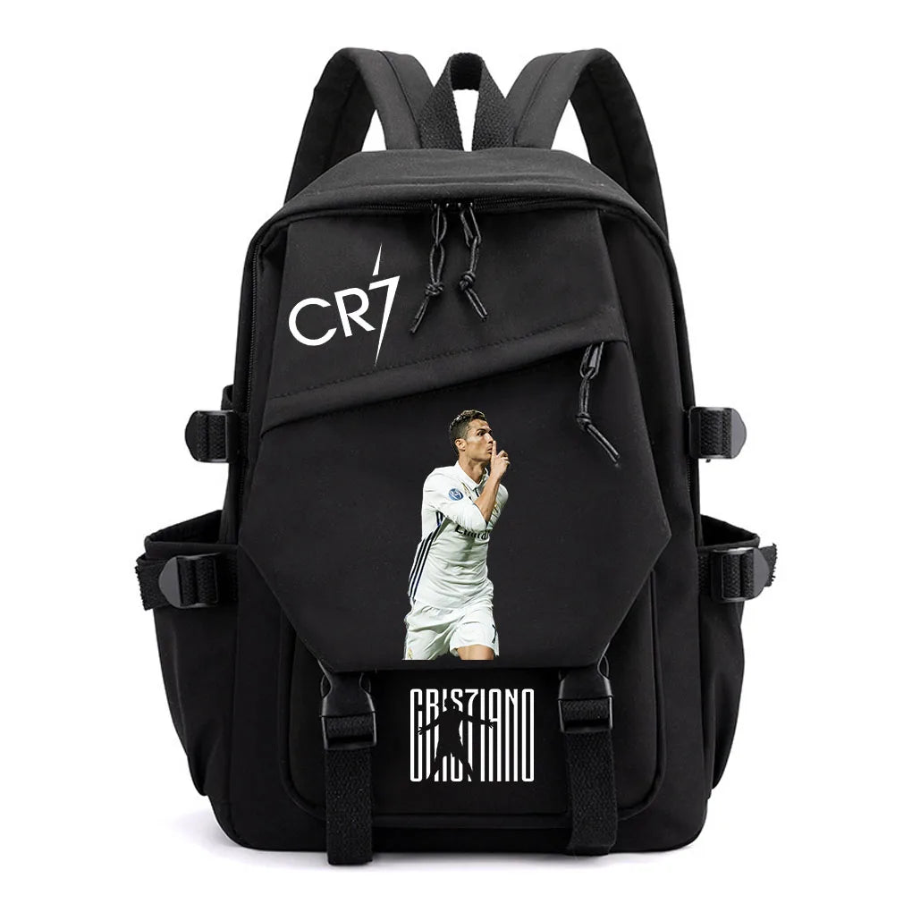 Football Style 15" Waterproof Backpack Student Laptop School Bag - A052