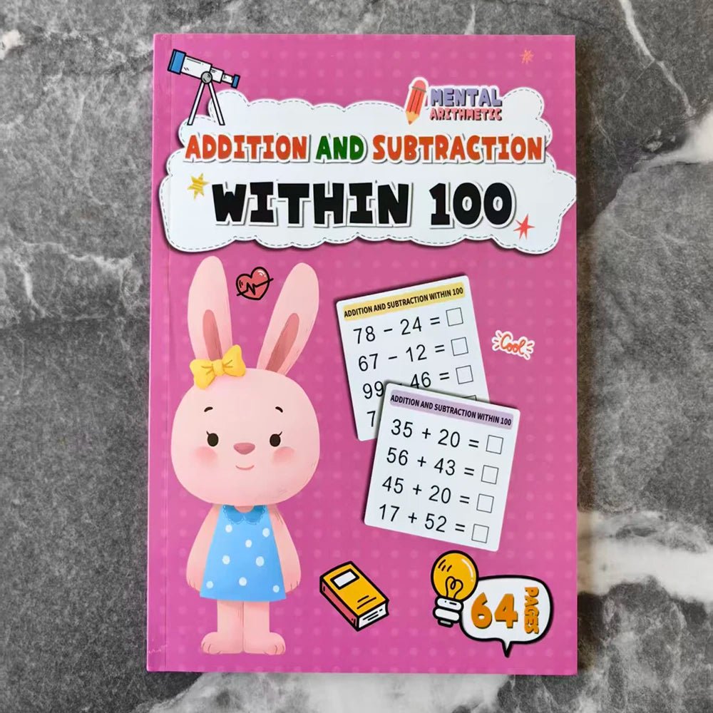 Kids Math Exercise Workbook – Addition & Subtraction Within 100 Learning Book - A010