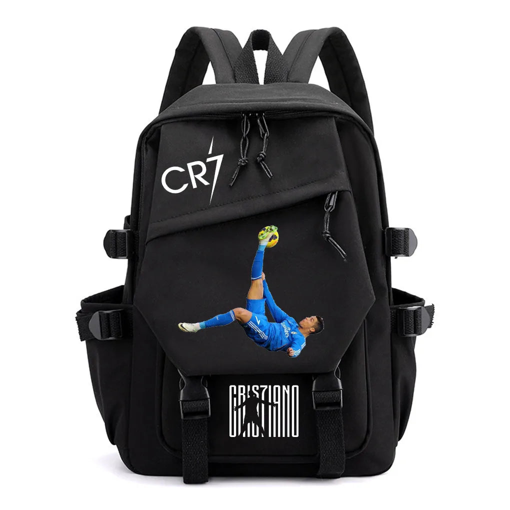 Football Style 15" Waterproof Backpack Student Laptop School Bag - A052