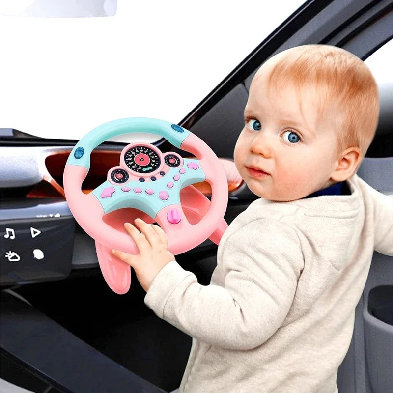 Toddler Steering Wheel Toy with Lights & Sounds – Driving Simulator A080