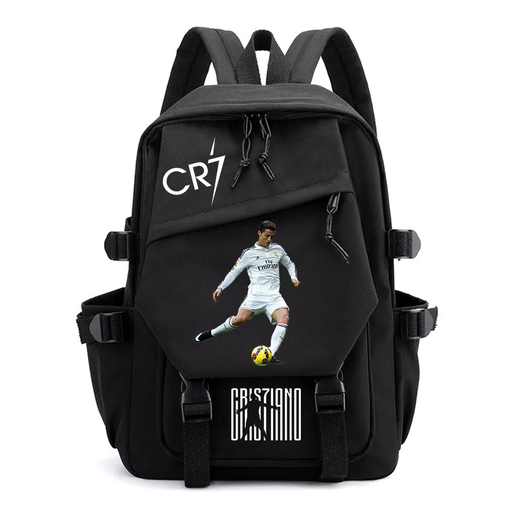 Football Style 15" Waterproof Backpack Student Laptop School Bag - A052