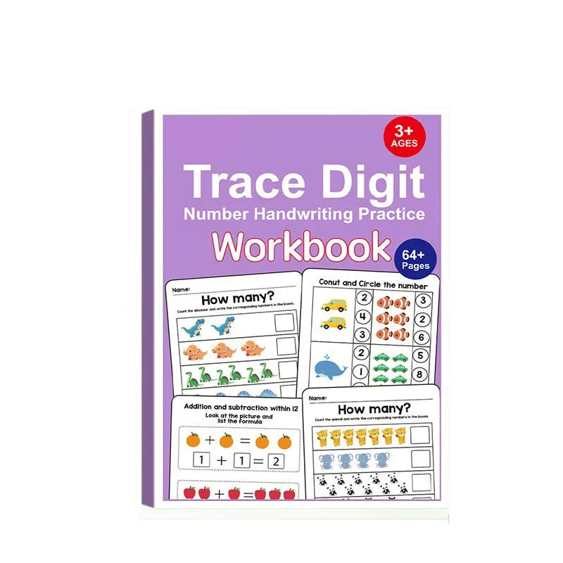 Kids Logical Thinking Math Workbook – 64 Pages Number Puzzle & Fun Math Training Book - A005