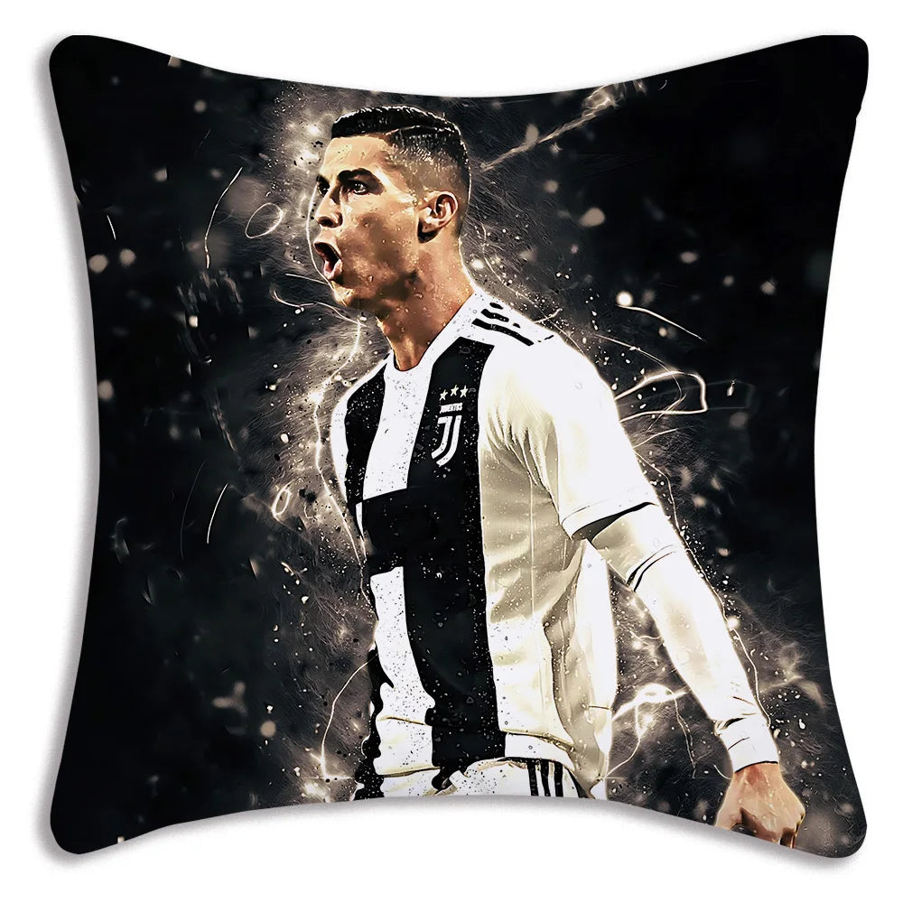 Football Star Cushion Cover No.7 – Cartoon Plush Pillow Case Double-Sided Sofa Cushion Cover for Kids Room - A049